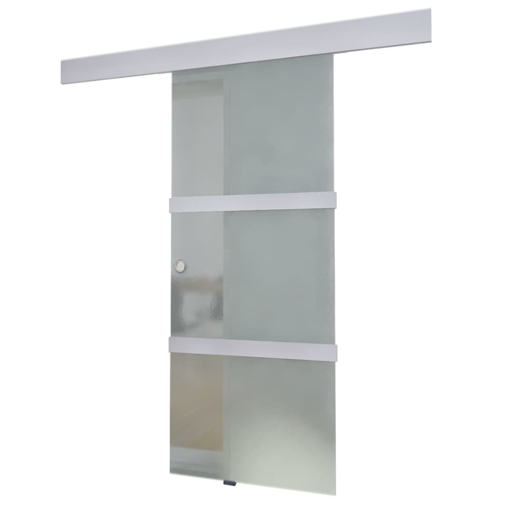 Sliding Door Glass and Aluminium 178 cm Silver