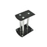 Aluminum Speaker Stands Black Glass 2pcs