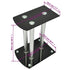 Aluminum Speaker Stands Black Glass 2pcs