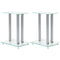 Aluminum Speaker Stands Transparent Safety Glass 2pcs