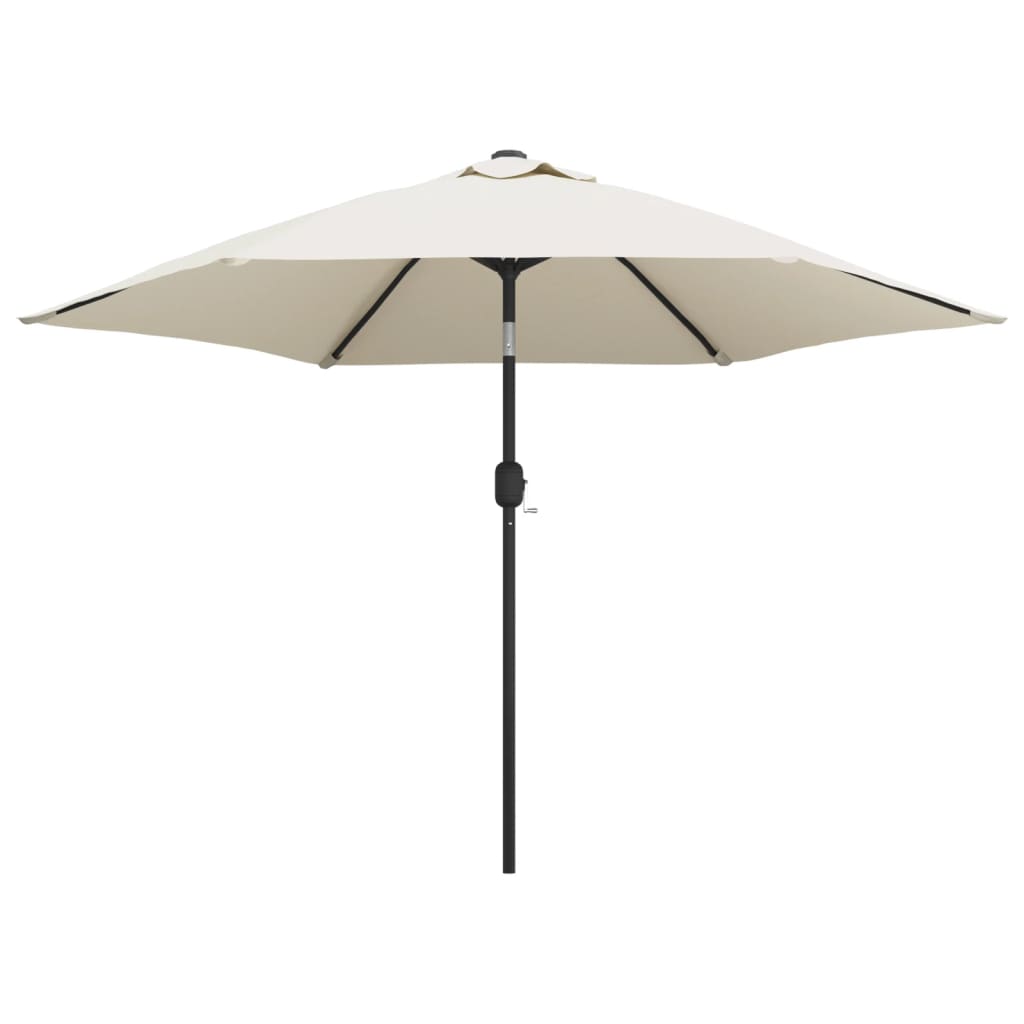 Garden Parasol Sand White 3m Steel Pole