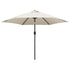 Garden Parasol Sand White 3m Steel Pole