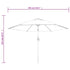 Garden Parasol Sand White 3m Steel Pole