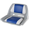 Boat Seat Foldable Backrest with Blue-white Pillow 48x51x41 cm