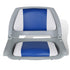 Boat Seat Foldable Backrest with Blue-white Pillow 48x51x41 cm