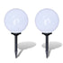 Outdoor Pathway Lamps 2 pcs LED 30 cm with Ground Spike