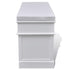 White Storage & Entryway Bench with Cushion Top 2 Draw 3 Crate