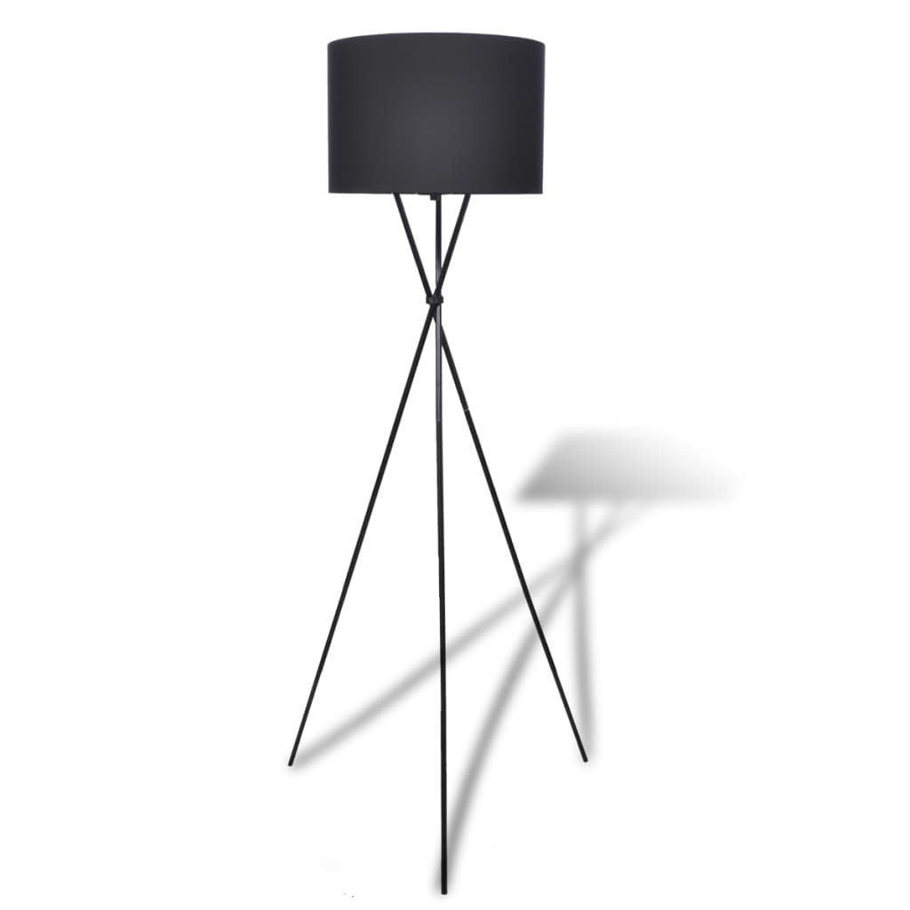 Floor Lamp Shade with High Stand Black