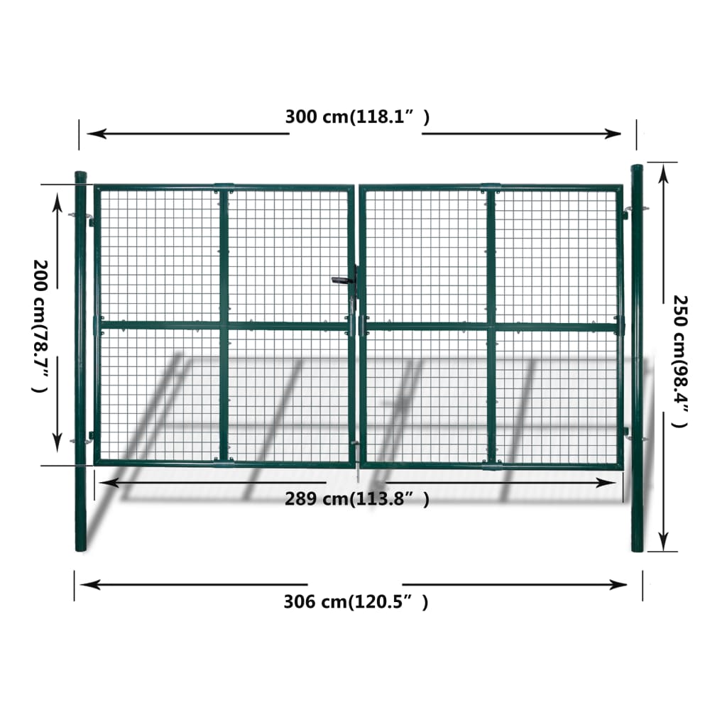 Garden Mesh Gate Fence Door Wall Grille 289 x 200 cm / 306 x 250 cm