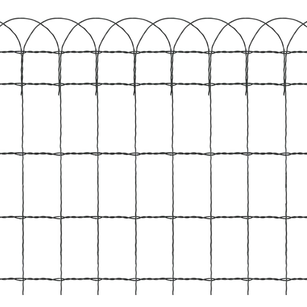 Garden Border Fence Powder-coated Iron 10x0.65 m