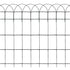 Garden Border Fence Powder-coated Iron 10x0.65 m