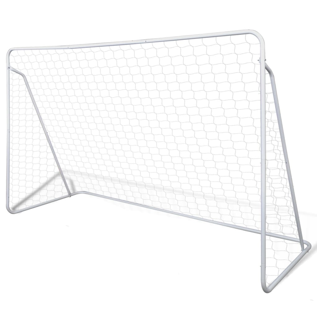 Soccer Goal Post Net Set Steel 240 x 90 x 150 cm High-quality