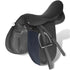 Horse Riding Saddle Set 17.5" Real leather Black 12 cm 5-in-1