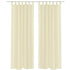 Cream Sheer Curtain 140 x 175 cm 2 pcs