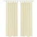 Cream Sheer Curtain 140 x 175 cm 2 pcs