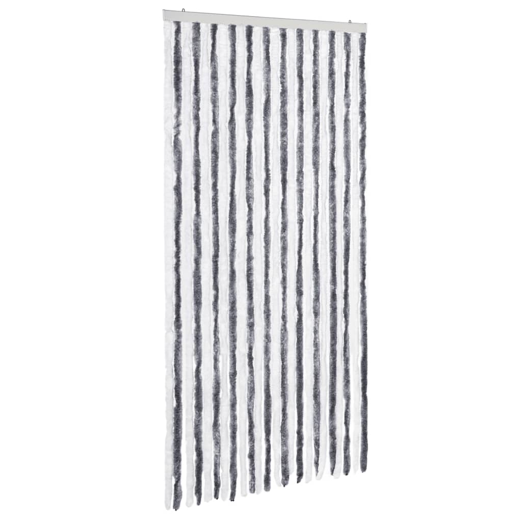 Insect Curtain Grey and White 100x220 cm Chenille