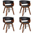 Dining Chairs 4 pcs Bent Wood and Faux Leather