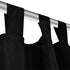 2 pcs Black Micro-Satin Curtains with Loops 140 x 225 cm