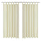 2 pcs Cream Micro-Satin Curtains with Loops 140 x 175 cm