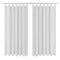 2 pcs White Micro-Satin Curtains with Loops 140 x 225 cm