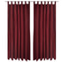 2 pcs Bordeaux Micro-Satin Curtains with Loops 140 x 175 cm