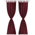 2 pcs Bordeaux Micro-Satin Curtains with Loops 140 x 175 cm