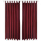 2 pcs Bordeaux Micro-Satin Curtains with Loops 140 x 225 cm