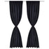 2 pcs Black Slot-Headed Blackout Curtains 135 x 245 cm