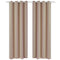 2 pcs Cream Blackout Curtains with Metal Rings 135 x 245 cm