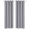 2 pcs Grey Blackout Curtains with Metal Rings 135 x 245 cm