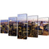 Canvas Wall Print Set Birds Eye View of New York Skyline 200 x 100 cm