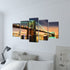 Canvas Wall Print Set Brooklyn Bridge 200 x 100 cm