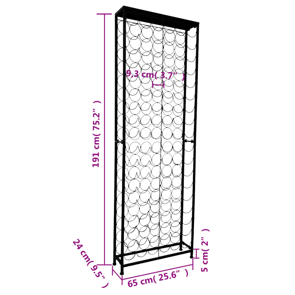 Wine Rack for 108 Bottles Metal