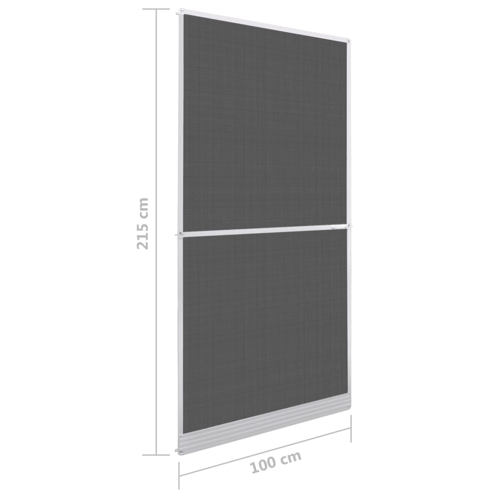 White Hinged Insect Screen for Doors 100 x 215 cm