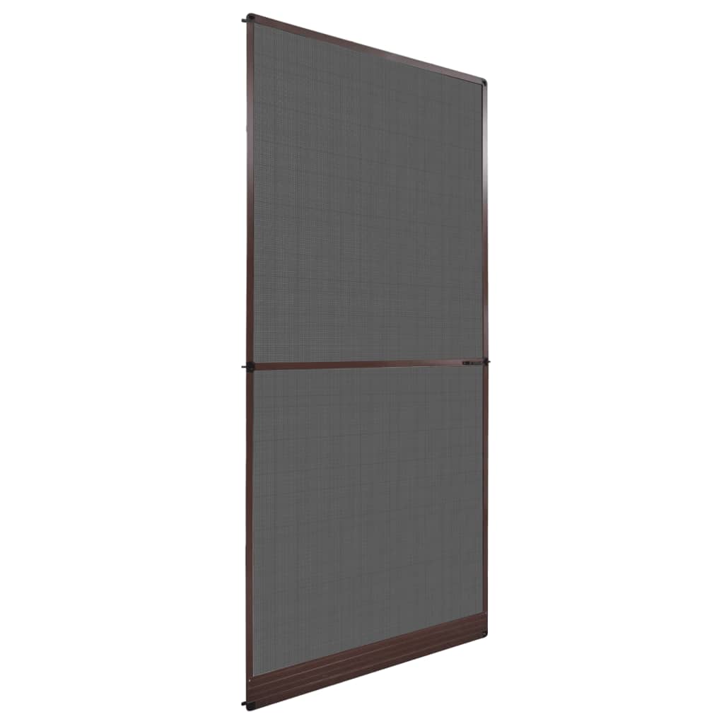 Brown Hinged Insect Screen for Doors 100 x 215 cm