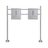 Double Mailbox on Stand Stainless Steel