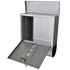 Double Mailbox on Stand Stainless Steel