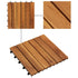 Decking Tiles Vertical Pattern 30 x 30 cm Acacia Set of 20