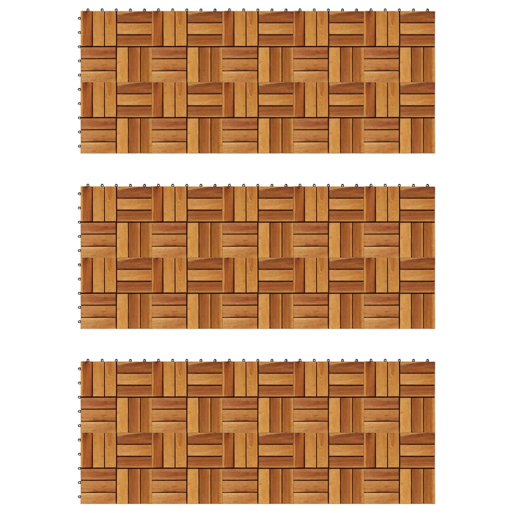 Decking Tiles 30 x 30 cm Acacia Set of 30