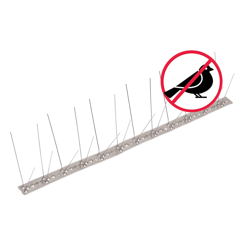 4-row Stainless Steel Bird & Pigeon Spikes Set of 6 3 m