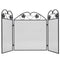 3-panel Fireplace Screen Iron Black