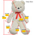 XXL Soft Plush Teddy Bear Toy White 135 cm