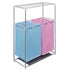 2-Section Laundry Sorter Hamper with a Top Shelf for Drying