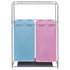 2-Section Laundry Sorter Hamper with a Top Shelf for Drying