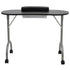 Folding Manicure Nail Table with Castors Black