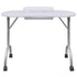 Folding Manicure Nail Table with Castors White