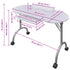 Folding Manicure Nail Table with Castors White