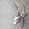 Wall Mounted Aluminium Deer's Head Decoration Silver 62 cm