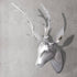 Wall Mounted Aluminium Deer's Head Decoration Silver 62 cm