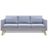 Sofa Set 2-Seater and 3-Seater Fabric Light Grey